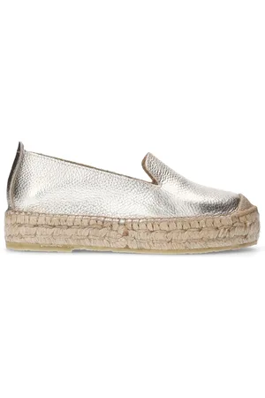 Sacha Gouden leren espadrilles