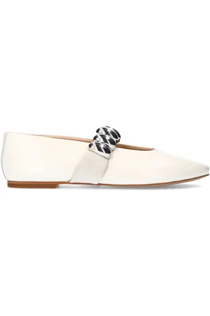 Sacha Off white leren ballerina