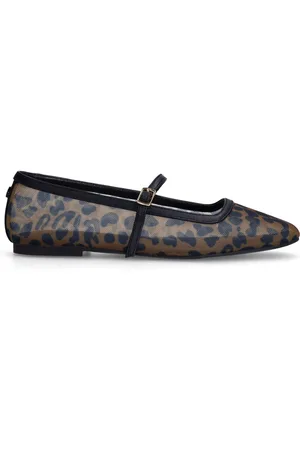 Sacha Leopard mesh ballerina