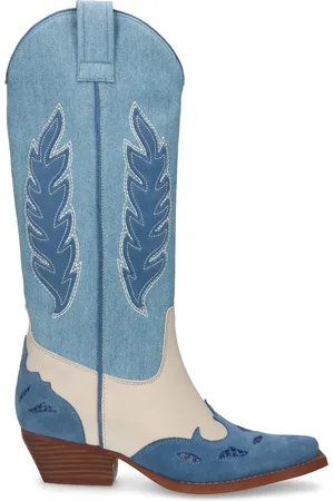 Sacha Blauwe denim cowboylaarzen