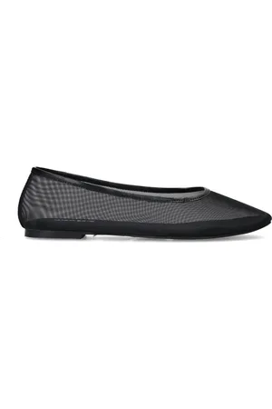 Sacha Zwarte mesh ballerina