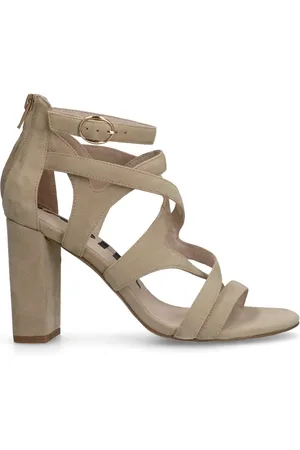Sacha Suède opengewerkte sandalen met hak