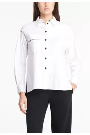 Sarah Pacini Dames Overhemden - Popelinekatoenen shirt - lang