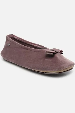 Isotoner Ballerine microvelours – noeud grosgrain by