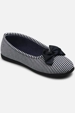 Isotoner Ballerines Ergo Everywear - Jersey Bio Marinière - Grand Nœud W by