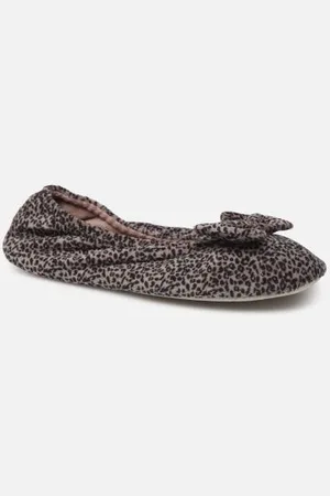 Isotoner Ballerine Velours – Grand Nœud W by