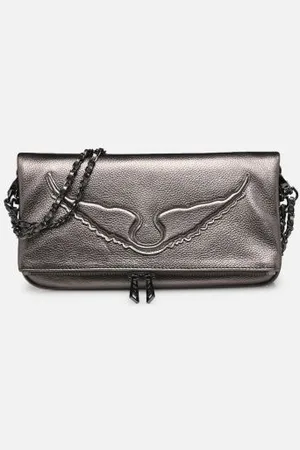 Zadig & Voltaire Rock Wings Metallic Grained Le by