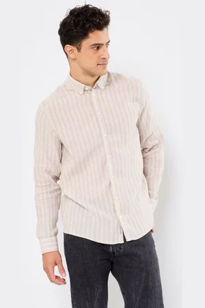 Casual Friday CFDALLAS LS BD striped 100% linen shirt by