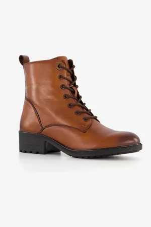 Hush Puppies Leren dames veterboots