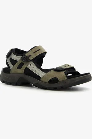 Ecco Off Road leren heren sandalen groen