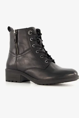Hush Puppies Leren dames veterlaarsjes