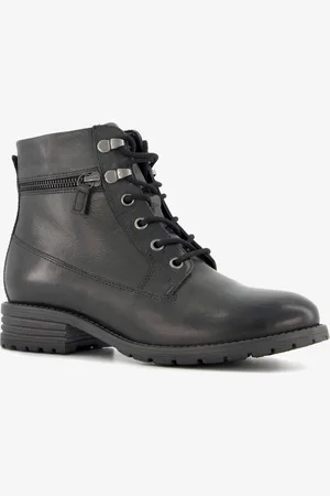 Hush Puppies Leren dames veterlaarsjes