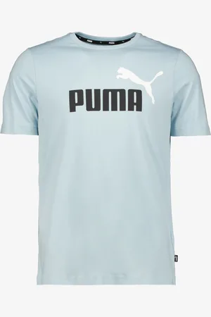 PUMA ESS+ 2 Col Logo heren T-shirt lichtblauw