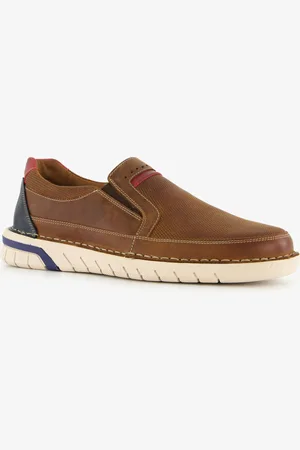 Hush Puppies Leren heren instappers cognac