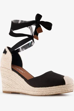 Blue Box Dames sleehak espadrilles met strik