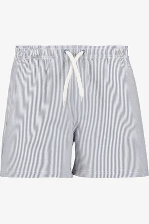 Osaga Heren zwemshort wit gestreept