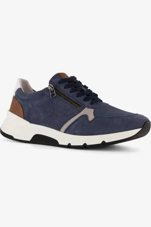 Hush Puppies Leren heren sneakers met rits