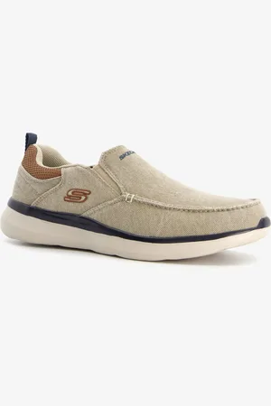 Skechers Delson 2.0 Larwin heren instappers beige