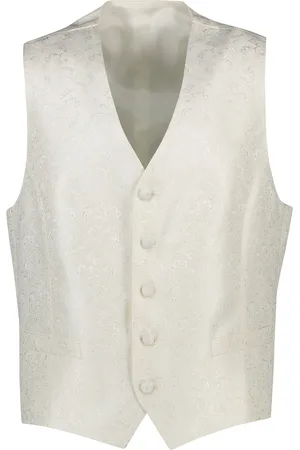 Digel Trouwgilet ecru met patroon