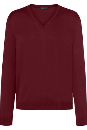 Maerz Herentrui v-hals bordeaux merinowol