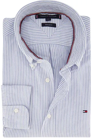 Tommy Hilfiger Wit gestreept overhemd katoen