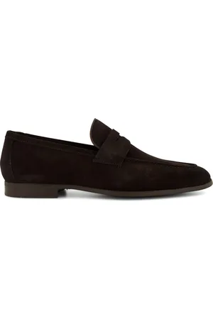 Magnanni Donkerbruine instappers leer suede