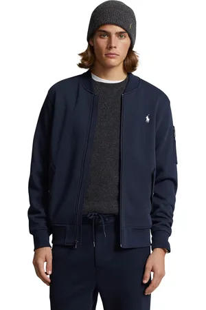 Ralph Lauren Vest ronde hals rits effen katoen