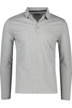 Pierre Cardin Polo lange mouw normale fit effen katoen