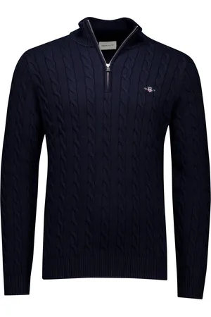 GANT Trui half zip kabel