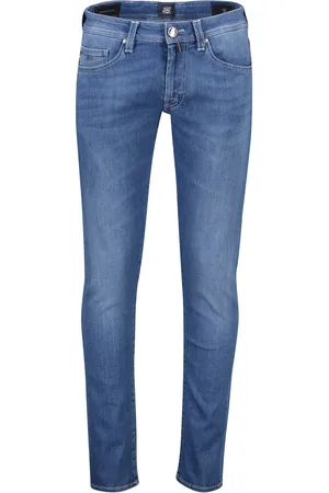 sartoria tramarossa Jeans Leonardo effen katoen 5 pocket