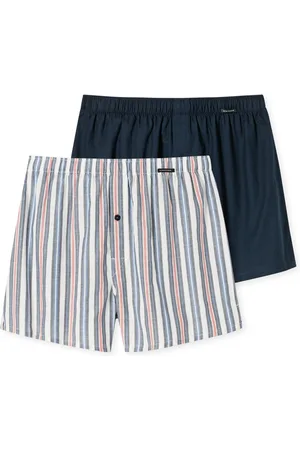 Schiesser Boxershorts 2-pack effen en gestreept