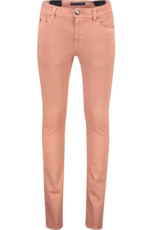 sartoria tramarossa Jeans Leonardo zalm effen katoen