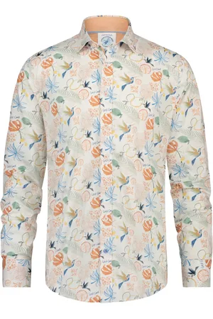 A fish named fred Slim fit geprint overhemd katoen