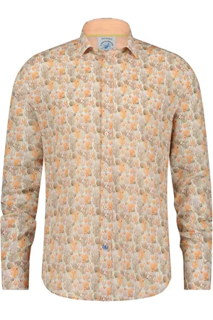 A fish named fred Overhemd geprint katoen slim fit