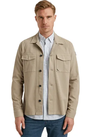 Vanguard Overshirt effen katoen normale fit
