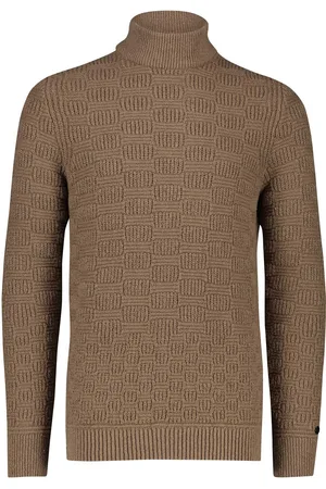 Cast Iron Coltrui effen katoen structuur slim fit