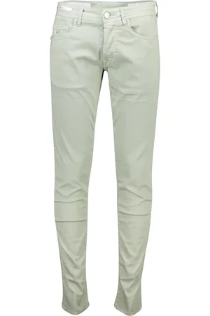 sartoria tramarossa Jeans lichtgroen effen katoen