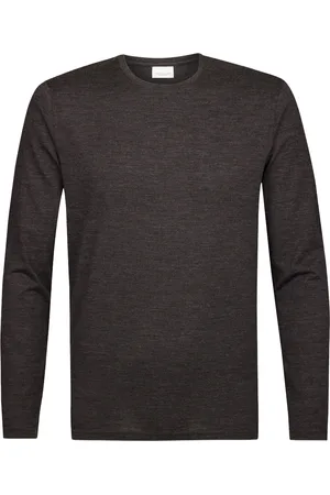 Profuomo Lange mouwen T-shirt donkerbruin