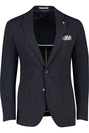 Born with Appetite Navy colbert katoen slim fit