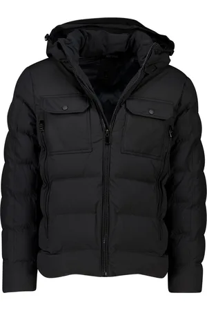 Airforce Winterjas effen afneembare capuchon
