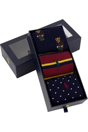 Ralph Lauren Sokken katoen geprint /rood 3-pack