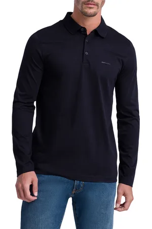 Pierre Cardin Lange mouwen polo normale fit effen katoen