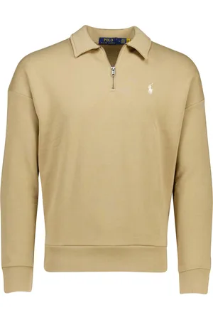 Ralph Lauren Trui half zip met boord