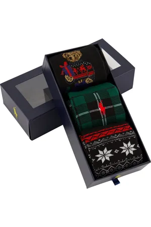 Ralph Lauren Sokken /groen geprint katoen 3-pack
