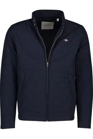 GANT Tussenjas navy effen rits normale fit