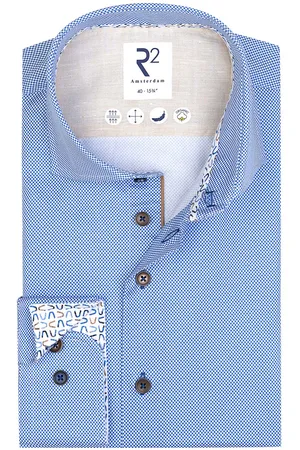 R2 Westbrook Katoenen business overhemd slim fit