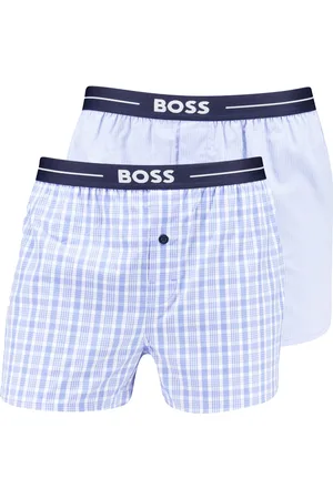 HUGO BOSS Boss Boxershort geruit effen katoen 2-pack