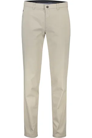 COM4 Modern chino effen katoen