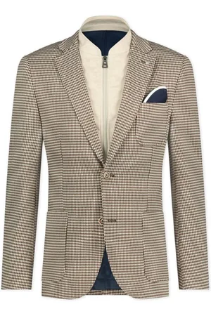 Blue Industry Colbert gemêleerd slim fit