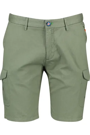 New Zealand Korte broek effen olijfgroen katoen